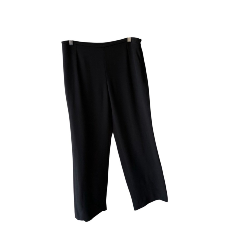Giorgio Armani Pants Trousers Black Silk Blend High Rise Straight Leg Size 8